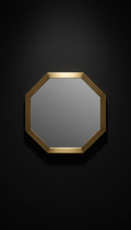 Octagon Mirror With Brushed Brass Frame